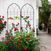 MAYEERTY 2 Pack Metal Garden Trellis Rustproof Climbing Plants Support Brown Outdoor Flower - 4 of 4