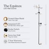 Brightech Equinox Integrated LED Wall Sconce Lamp Classic Black: 62" Tall, 2 Frosted Globes, Easy Mount, 2700K Warm Light - 3 of 4