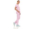 MediChic Women's V-Neck Scrub Set Straight Leg Six Pocket Cargo Scrub Pants with 4-Way Stretch Scrubs Sets - 3 of 4