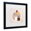 Trademark Fine Art - Emel Tunaboylu  Beyaz Ve Kahverengi Saksili Terazzo Matted Framed Art - 3 of 4