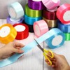 Unique Bargains Single Side Solid DIY Wrapping Decoration Roll Satin Ribbons 2 Pcs - 4 of 4