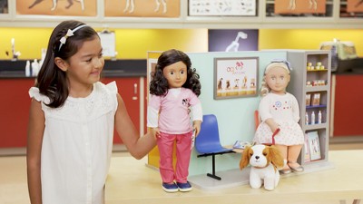 Play Our Generation Healthy Paws Pet Care Vet Outfit for 18" Dolls, video 3 of 6 slides