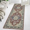 Washable Vintage Floral Oriental Area Rug, Non-Slip Low Pile Carpet, Stain-Resistant Rug for Living Room or Office - 3 of 4