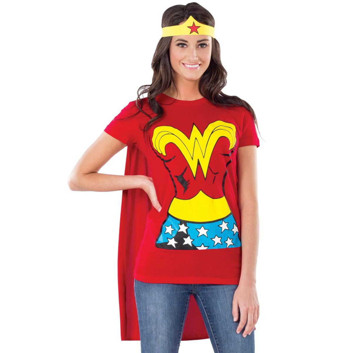 Rubies Wonder Woman T-Shirt Women's Costume Kit - thumbnail 4