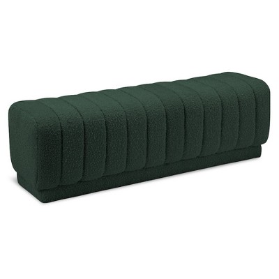 Meridian Furniture,Heathrow Boucle Fabric Ottoman/Bench