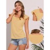 INSPIRE CHIC Women's Summer Gingham Square Neck Ruffle Sleeve Blouse - 2 of 4