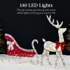 Best Choice Products Lighted 2D Reindeer & Sleigh Set Outdoor Décor w/ Warm White LED Lights - 4 of 4