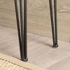 Remington Live Edge Console Table Natural Finish - Christopher Knight Home: Iron Frame, Fir Wood Top, Modern Style - image 3 of 4