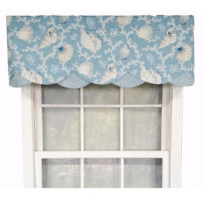 RLF Home Luxurious Modern Design Classic Windamar Petticoat Style Window Valance 50" x 15" - 1 of 4