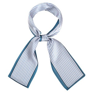 Allegra K Women's Fasion Stripe Skinny Ribbon Scarves Neck Wraps Neckerchief Hairband - 1 of 4