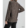 Women's Pleated Print Velvet Top - umgee - 3 of 4