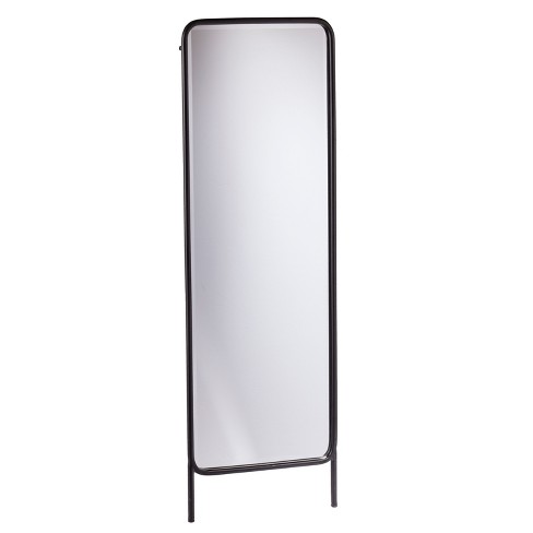 62 X 20 Sowell Full Length Leaning, Contemporary Floor Mirror With Mirrored Frame