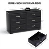 SKRAN Modern 3 Drawer Bedroom Chest of Drawers with 6 Drawers Dresser for Living Room, Bedroom, Hallway(Black,47.6″L x 15.7″W x 28.9″H ) - 3 of 4
