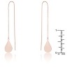 Slickblue Women's Teardrop Drop Earrings, Rose Gold Stainless Steel, Threaded Back, Rhodium Finish, Contemporary Jewelry - image 2 of 3