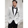 COOFANDY Men's Floral Tuxedo Suit Jacket Slim Fit Dinner Jacket Party Prom Wedding Blazer Jackets - 4 of 4