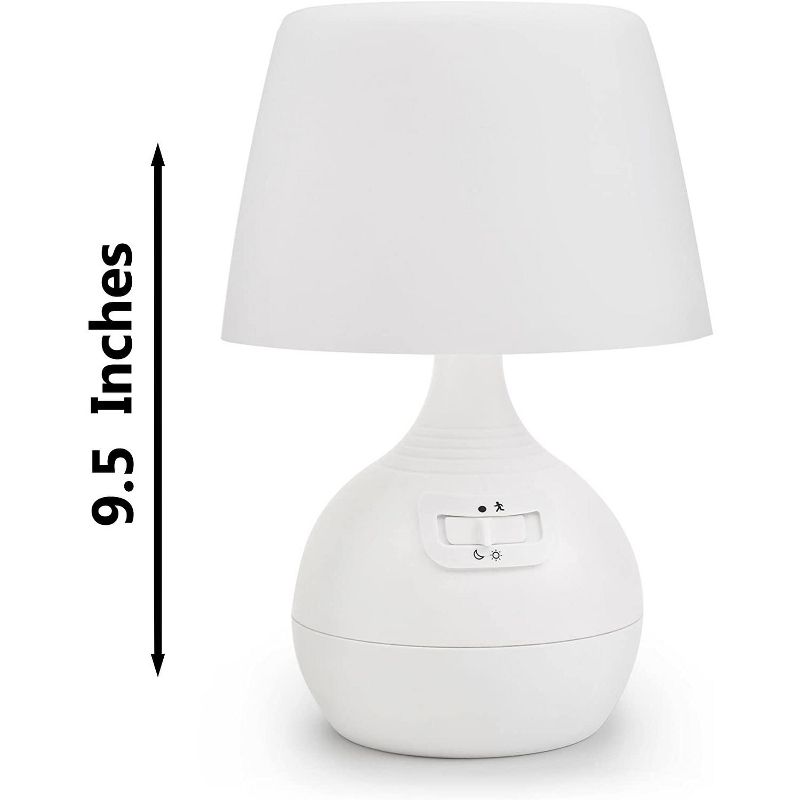 Ivation 12-LED Motion Sensing Small Table Lamp, Dual Color Range, White, 2 of 8