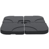 Outsunny 4 Pieces Cantilever Patio Umbrella Base Stand, Outdoor Offset Umbrella Weight Plates, 158 lb Capacity Sand or 60 Liter Capacity Water, Black - 4 of 4