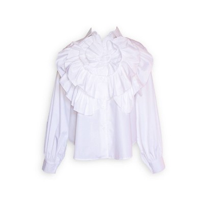 Women's Wo's Floral Ruffle Blouse - BEULAHSTYLE