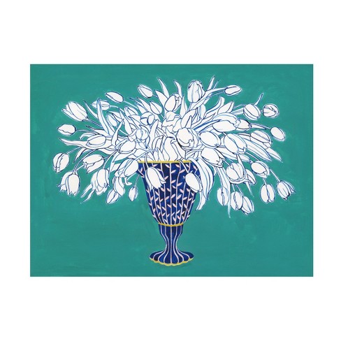 Trademark Fine Art - Grace Popp Turquoise Tulip Bouquet Iii Canvas Art ...