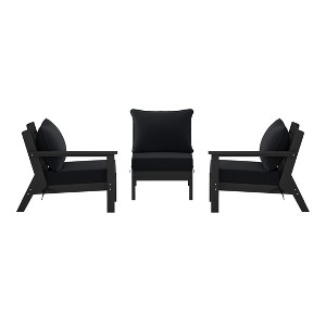 WestinTrends Avalon Outdoor Patio HDPE Sectional Sofa with Patio Cushions - 1 of 4