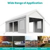 COZONY Heavy Duty Carport with 6 Doors 4 Windows, Portable Garage for 2 Cars with Reinforced Steel Frame - 3 of 4