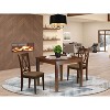 HomeStock 3-Piece Mahogany Finish Square Solid Wood Top Dining Table Set - 2 of 4