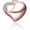 Guili Rose-plated Cubic Zirconia Heart Necklace, a Romantic Design Crafted to Shine Bright and Add Charm to Any Jewelry Collection - 3 of 3