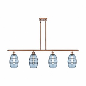 Vaz - 4 Light Stem Hung Island In Industrial Style-8.63 Inches Tall and 48 Inches Wide - 1 of 1