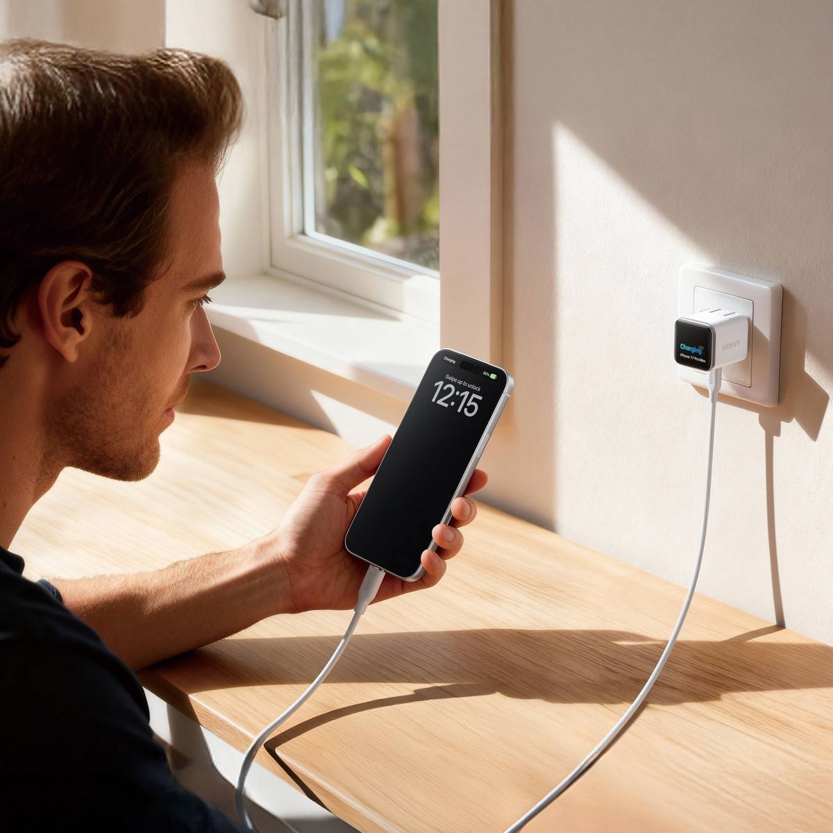 Anker 45W Digital Wall Charger with USB-C to USB-C Cable - 6 ft - White - thumbnail 8