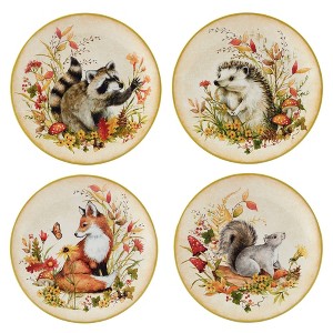 Certified International Set of 4 Woodland Critters Dessert Plates - 1 of 4