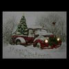 Northlight LED Lighted Fiber Optic Truck and Tree Christmas Canvas Wall Art 11.75" x 15.75" - 3 of 4