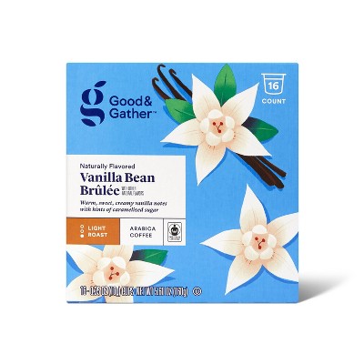 Naturally Flavored Vanilla Bean Brulee Light Roast Coffee - Single Serve Pod - Good & Gather™