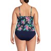 Lands' End Women's Chlorine Resistant V Neck One Piece Fauxkini Swimsuit - 2 of 4