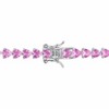 EVERLY JEWELRY | Sterling Silver 12 1/3 CT TGW Created Pink Sapphire Bracelet, 7.5-inch - 4 of 4