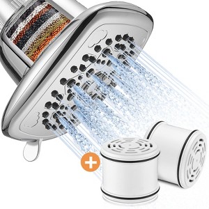 Shower Head Filter Replacement Cartridge& 7 Modes High Pressure Shower Heads Chrome - 1 of 4