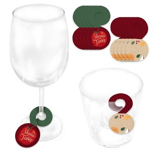 Big Dot of Happiness Rosh Hashanah - Jewish New Year Party Paper Beverage Markers for Glasses - Drink Tags - Set of 24 - 1 of 4