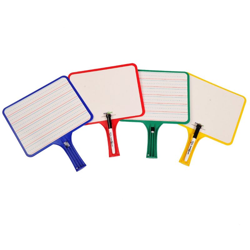 KleenSlate® Rectangular Dry Erase Whiteboards with Markers, Blank/Lined Double-Sided, Assorted, Pack of 24, 3 of 5
