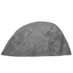 Gardenised Decorative Outdoor Weather-Resistant Artistic Artificial Faux Stone Rock, Garden Patio Granite Grey Fiberglass Stone - 1 of 4
