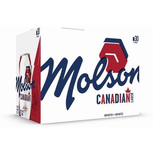 Molson Canadian Lager Beer - 30pk/12 fl oz Cans - 1 of 3