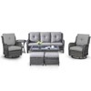 POCASSY Outdoor Patio Furniture Set, Wicker Rattan Sofa,Rocking Chair,Ottoman And Table Set. (Set Of 7 Pieces) - 3 of 4