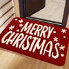 Lomsoe Red Snowflake Christmas Door Flannel Mat,Soft Flannel Floor,Living Room Christmas Festive Welcome Mat - 2 of 4