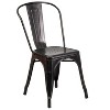 Emma and Oliver Commercial Grade 30" Round Metal Indoor-Outdoor Table Set with 2 Cafe Chairs - 4 of 4