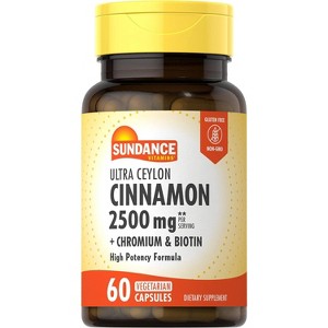 Sundance Ultra Cinnamon 1500 Mg Per Serving + Chromium & Biotin, 60 Ct - 1 of 4