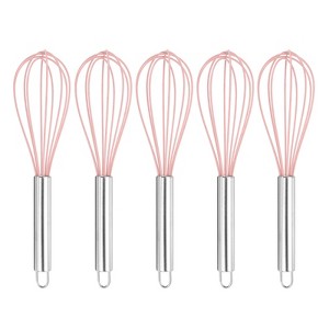 Unique Bargains Silicone Stainless Steel Non-Stick Coated Heat-Resistant Whisk 5 Pcs - 1 of 4