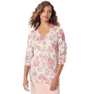 Roaman's Women's Plus Size Shimmer Sweater - 1 of 4