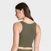 Women's Cotton Blend Ribbed Cropped Tank Top - Auden™ - 2 of 4