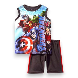 Ensemble Short Et Tee-Shirt Avengers Marvel - 100% Coton Officiel