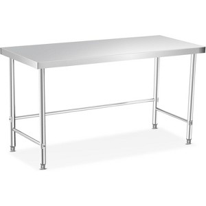 Stainless Steel Work Table with 2-Tier Storage, Adjustable Undershelf, 660LBS NSF Commercial Table for Food Prep, Kitchen, Restaurants, and Home - 1 of 4