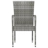 vidaXL Garden Dining Set Black Poly Rattan, Powder-Coated Steel, PP board - 4 of 4