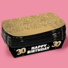 Big Dot of Happiness 30th Birthday Party Paper Food Trays, Disposable Food Boats, Black & Gold Picnic, BBQ, Double-Sided Paper Meal Holders - 12 Ct - 4 of 4